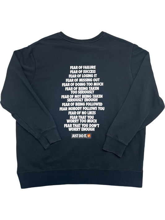 Vintage Black Nike Sweatshirt Just Do It Modern (L)