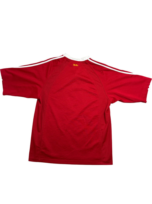 Vintage Red Adidas Rugby Shirt Zurich (M)