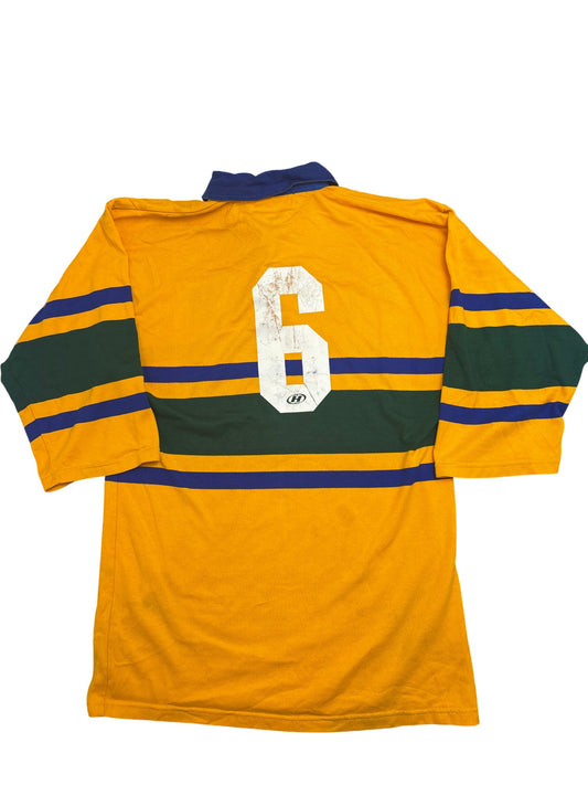 Vintage Yellow Rugby Shirt Long Sleeve 90s (XL)