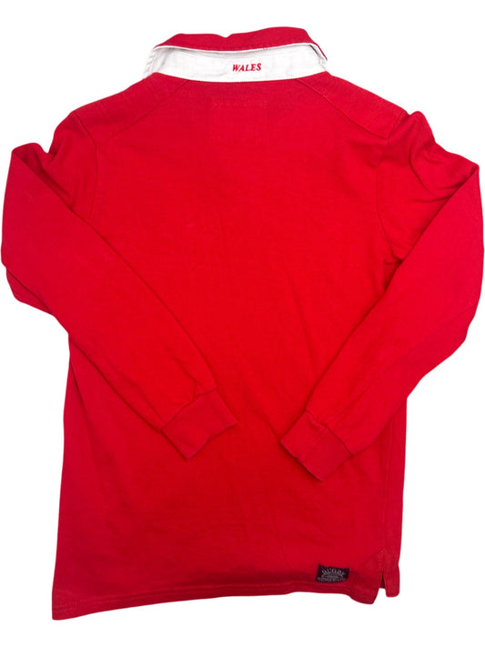 Vintage Red Rugby Shirt Wales Kids 13 (S)