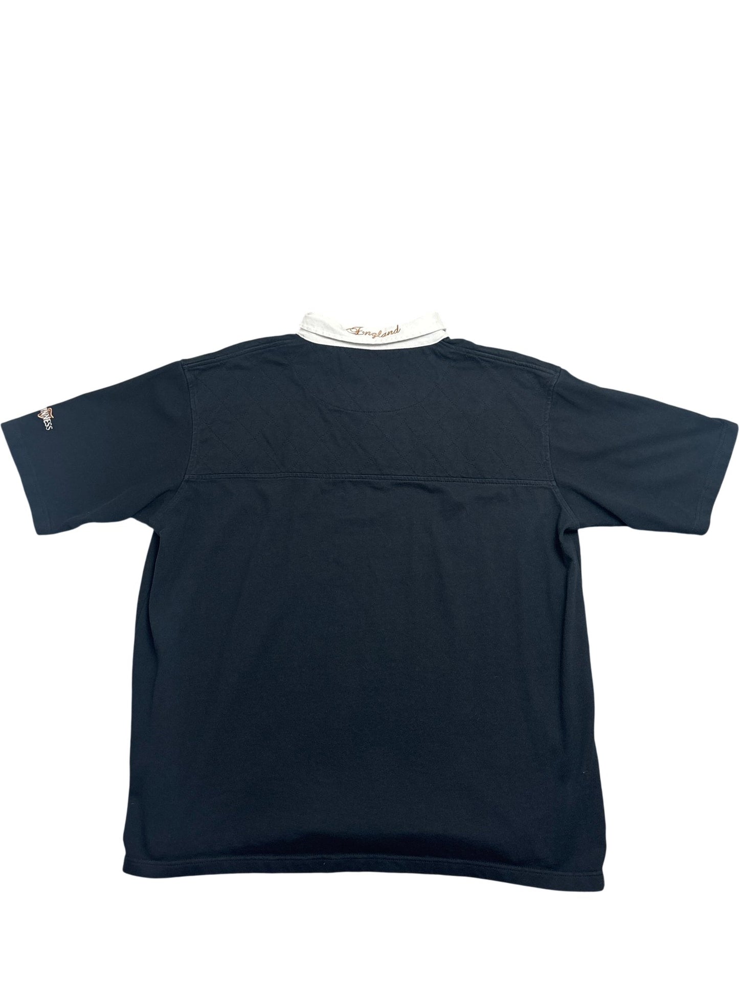 Vintage Black England Rugby Polo Shirt 90s (XXL)