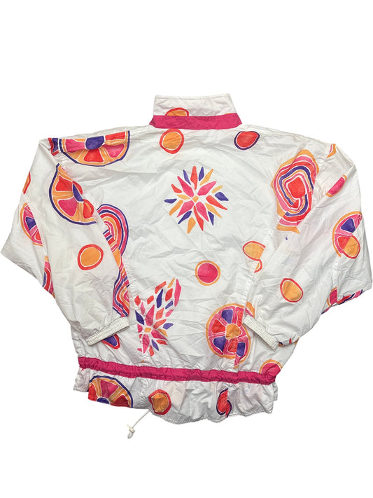 Vintage White Reebok Windbreaker Graphic 90s (M)