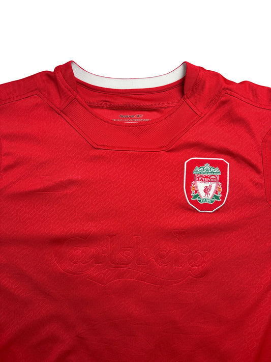 Vintage Red Reebok Liverpool Football Shirt 2003/2004 (XL)