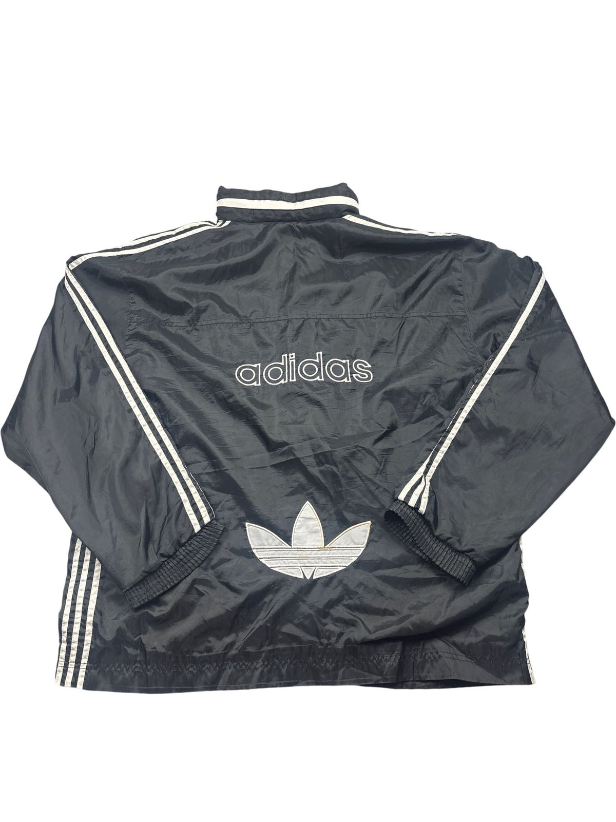 Vintage Black Adidas Windbreaker Jacket (XL)
