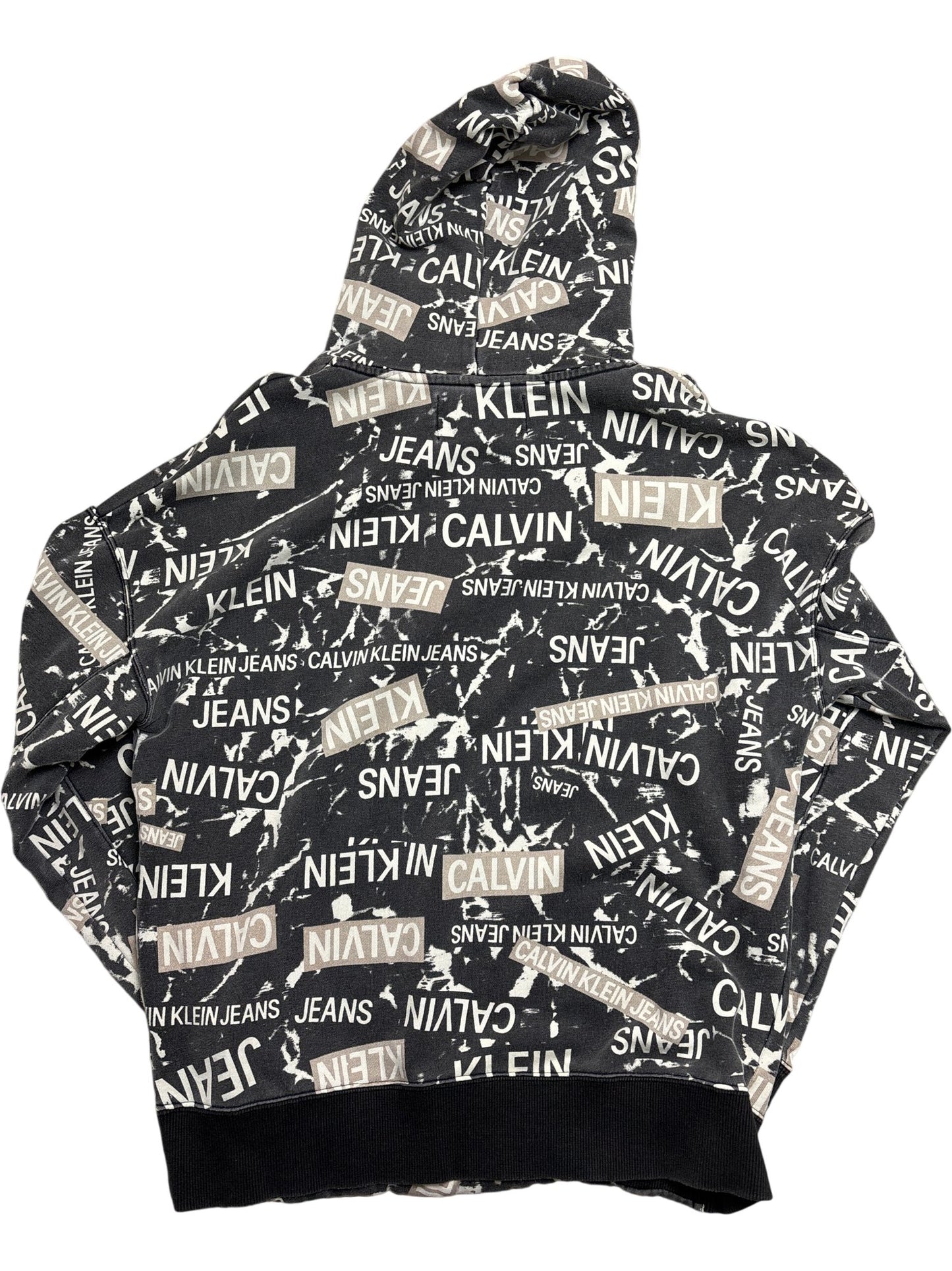 Vintage Black Calvin Klein Hoodie 90s (M)