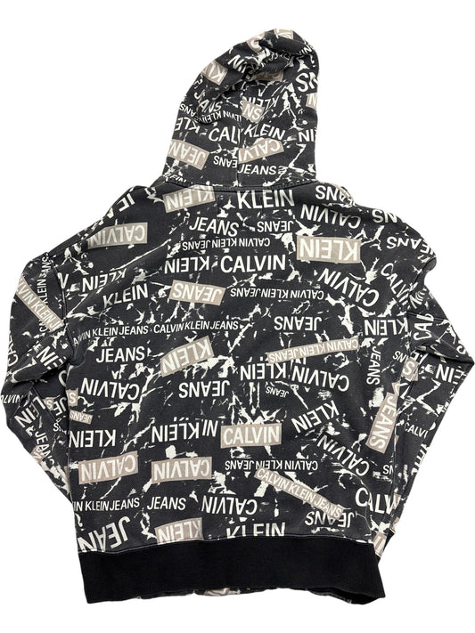 Vintage Black Calvin Klein Hoodie 90s (M)