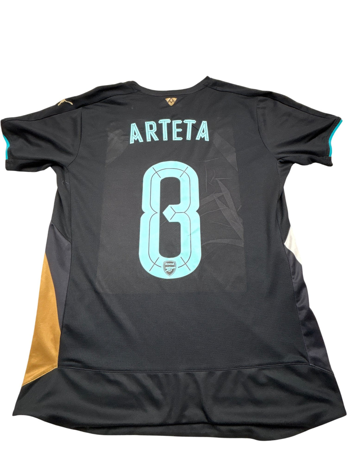 Vintage Black Puma Arsenal Jersey Arteta 2015 (M)
