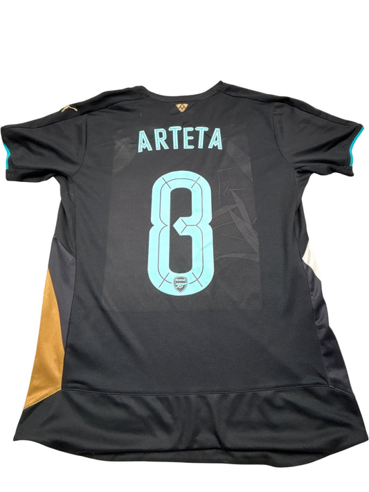 Vintage Black Puma Arsenal Jersey Arteta 2015 (M)