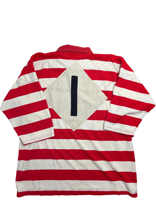 Vintage Red White Rugby Shirt Corsham RFC Number 1 (XL)