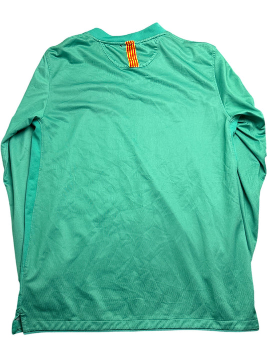 Vintage Green Nike Barcelona Soccer Jersey 2010/2011 (M)