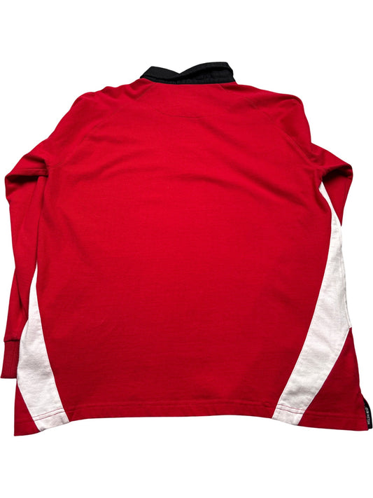 Vintage Red WRU Long Sleeve Rugby Shirt (L)