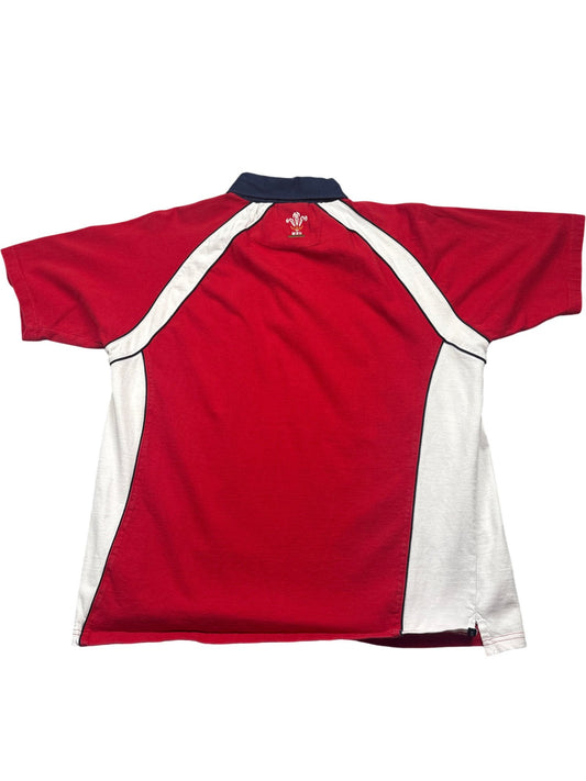 Vintage Red Rugby Polo Shirt WFU 2000s (XXL)