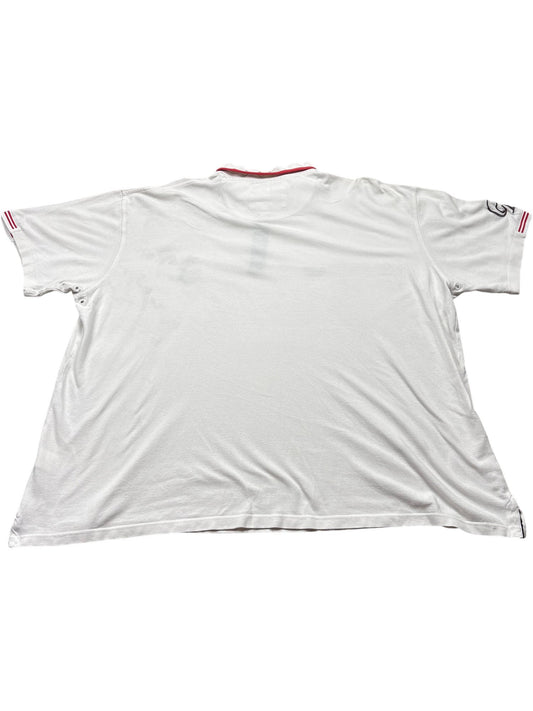 Vintage White Rugby Polo Shirt England Sports XXXX ()