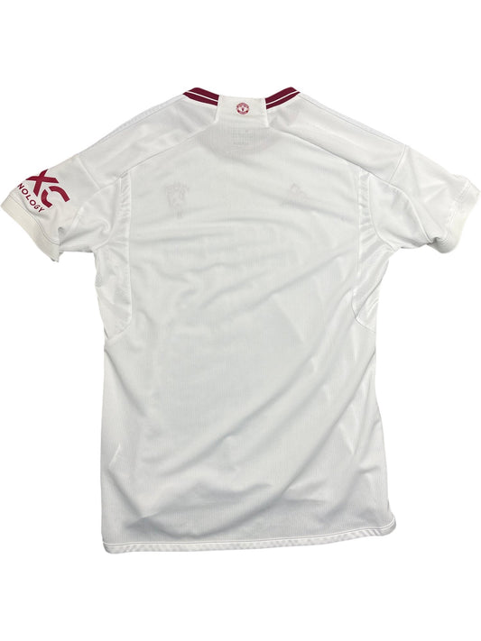Vintage White Manchester Adidas Soccer Jersey (M)