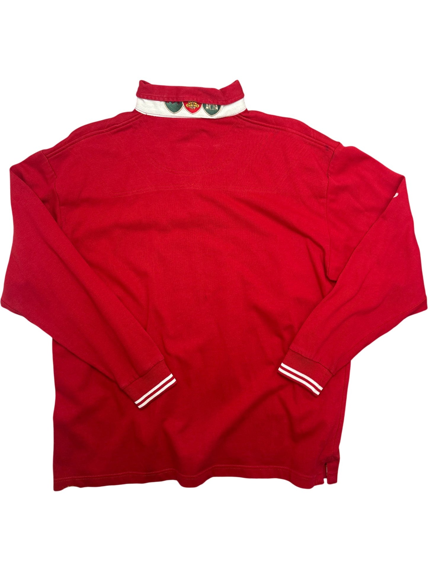 Vintage Red Cotton Traders Rugby Shirt Wales (XXL)
