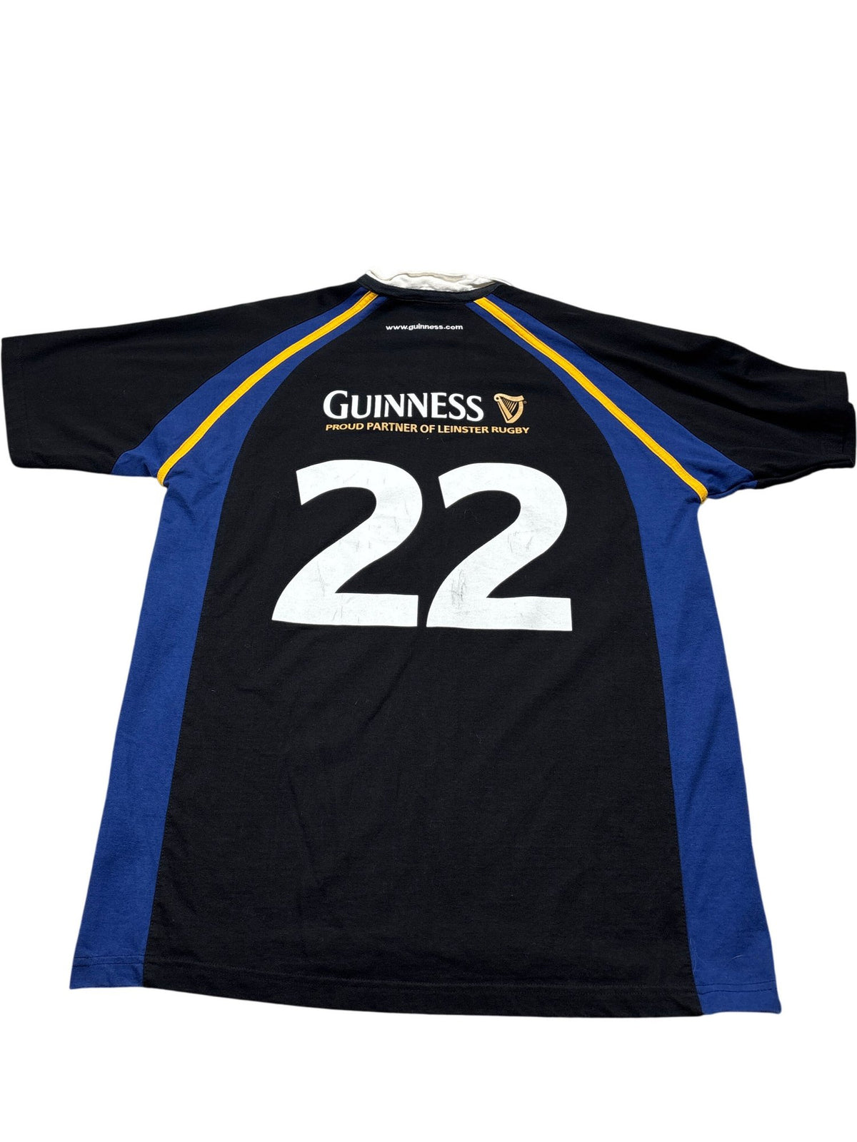 Vintage Black Guinness Signed Leinster Rugby Shirt (L)
