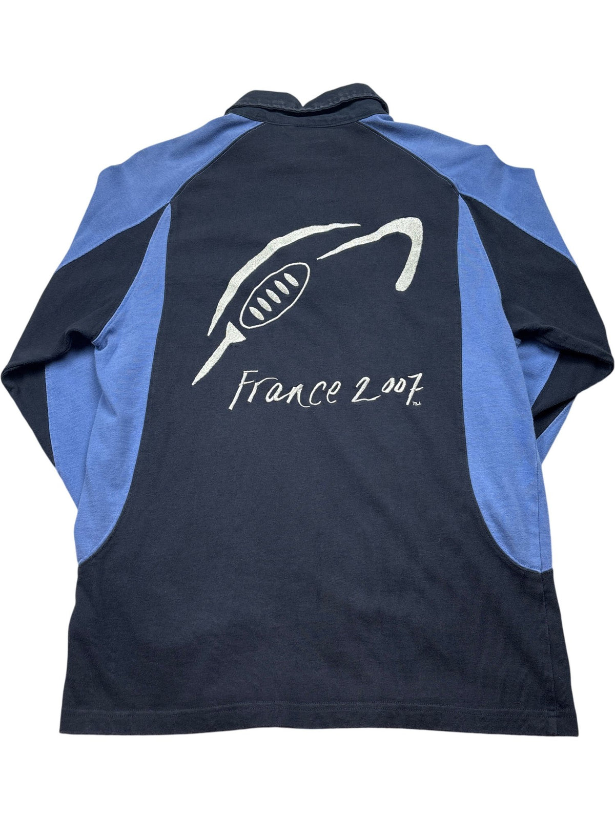 Vintage Blue Rugby World Cup 2007 Long Sleeve Shirt (M)