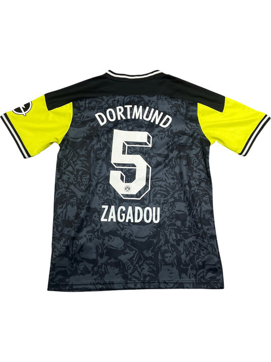 Vintage Yellow Puma Borussia Dortmund Jersey Zagadou (M)