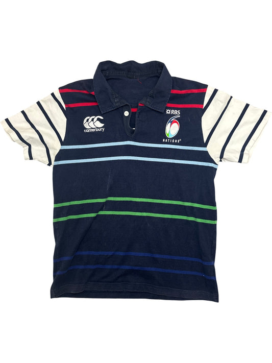 Vintage Navy Canterbury Rugby Polo 6 Nations (L)