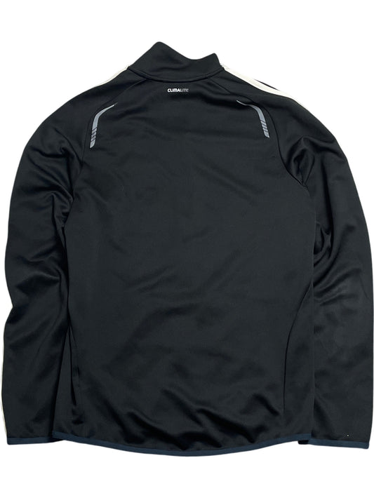 Vintage Black Adidas Track Jacket Climalite 2000s (S)