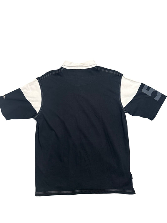 Vintage Black Rugby Polo Shirt England 90s (XL)