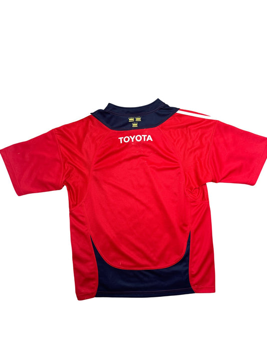 Vintage Red Adidas Rugby Jersey Munster Team Shirt (M)