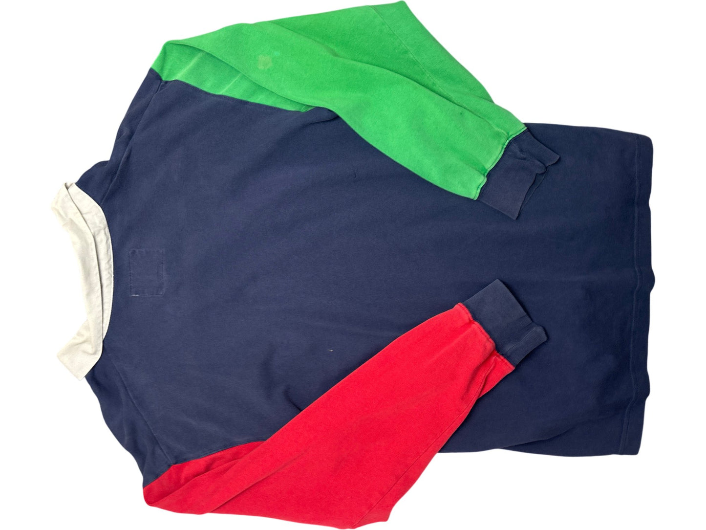 Vintage Navy Cotton Traders Rugby Shirt 90s (M)