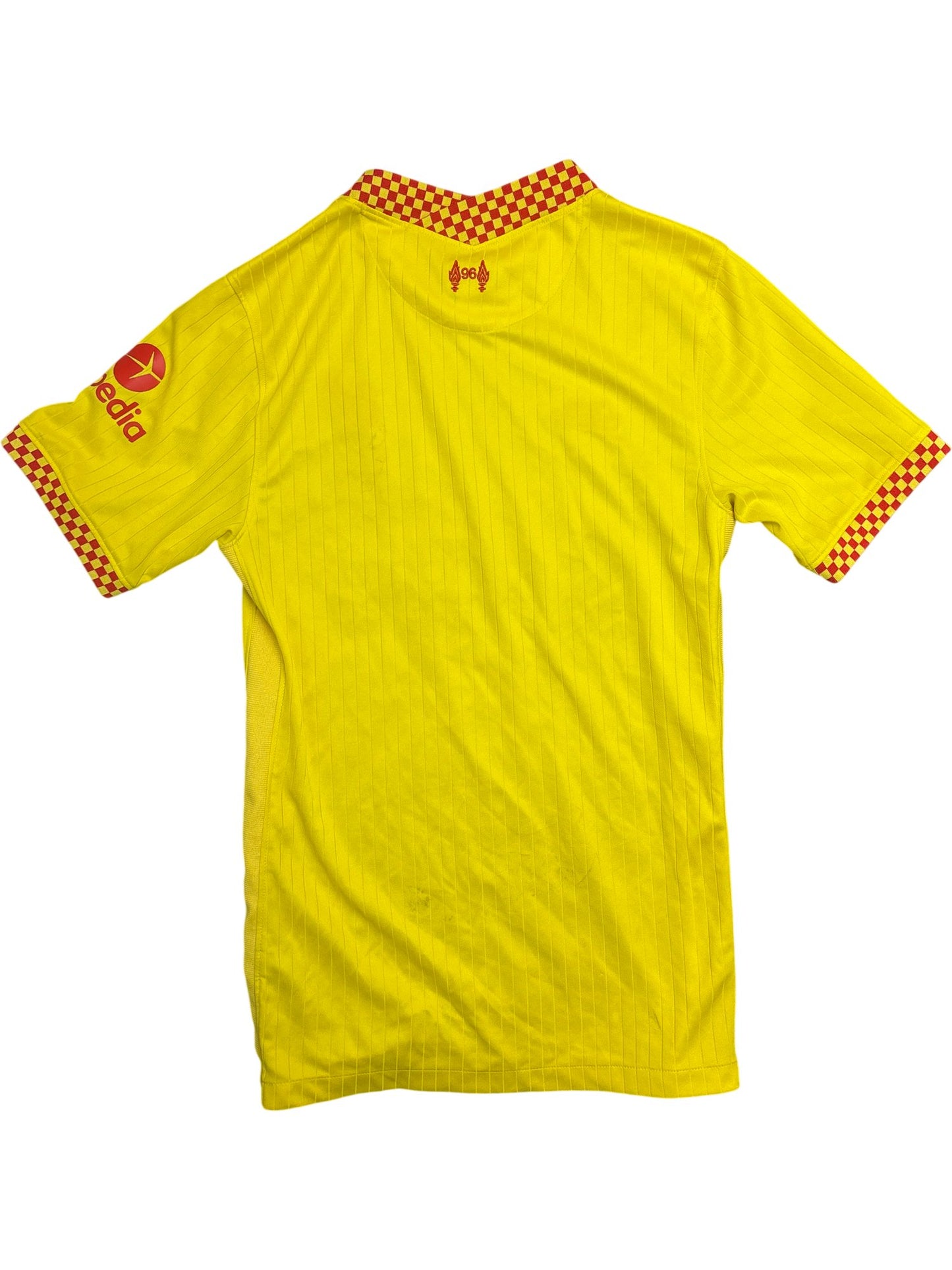 Vintage Yellow Nike Liverpool Football Club Shirt Kids 10-11 (XXS)