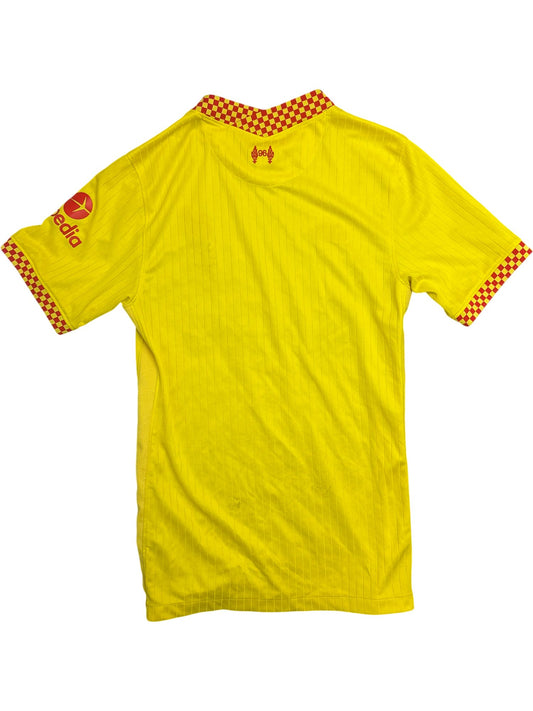 Vintage Yellow Nike Liverpool Football Club Shirt Kids 10-11 (XXS)