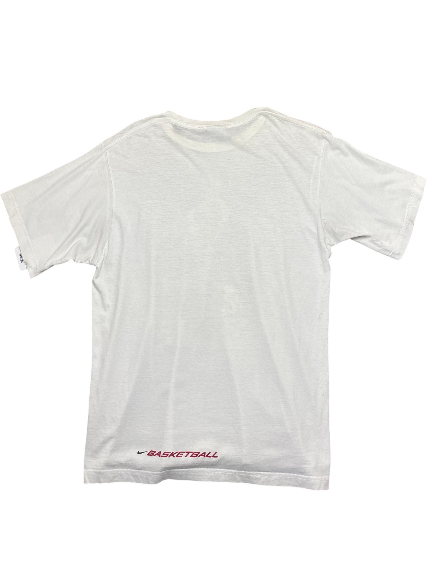 Vintage White Nike T-Shirt Basketball Graphic 90s (M)