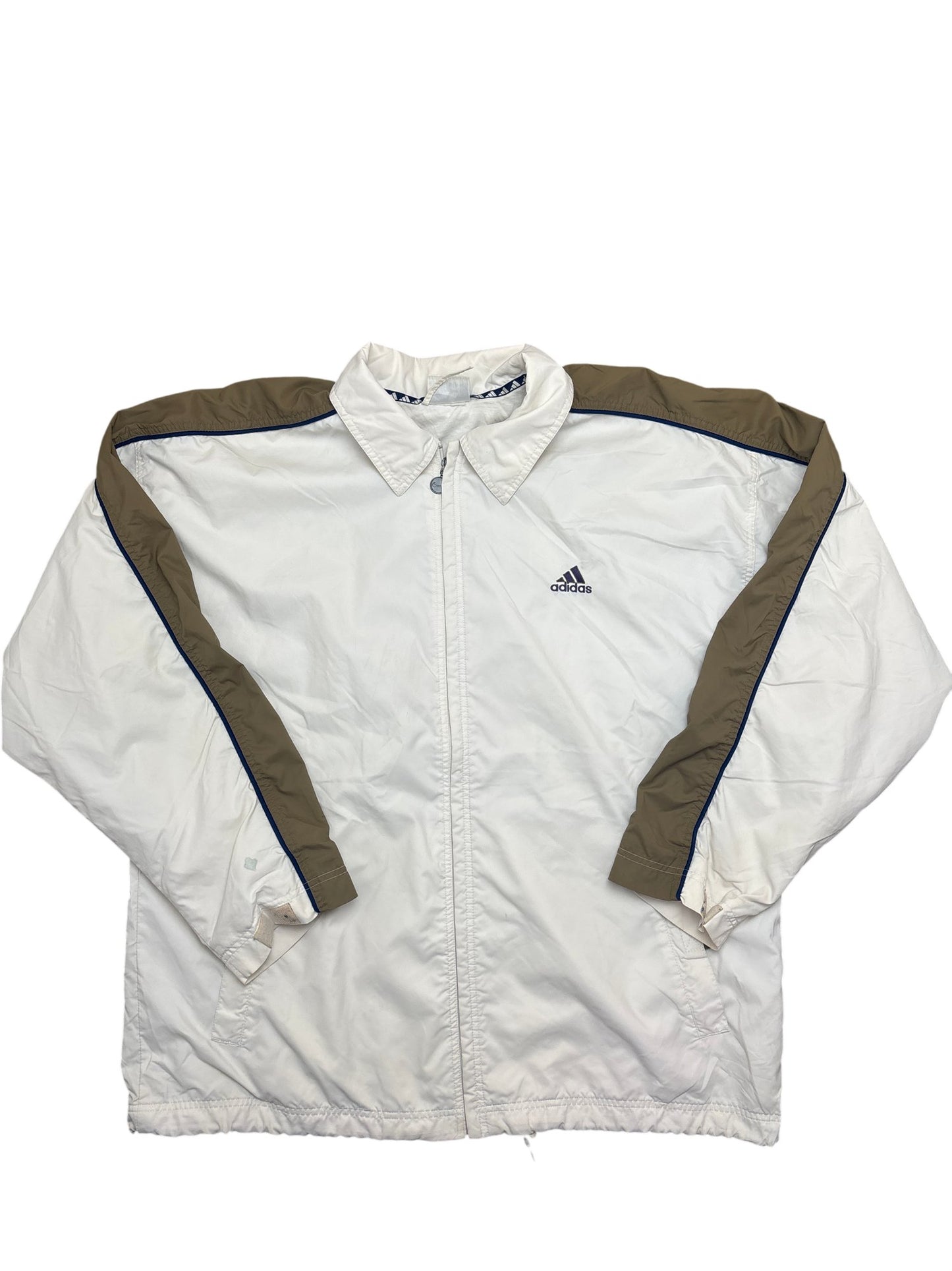 Vintage White Adidas Windbreaker 90s (XL)