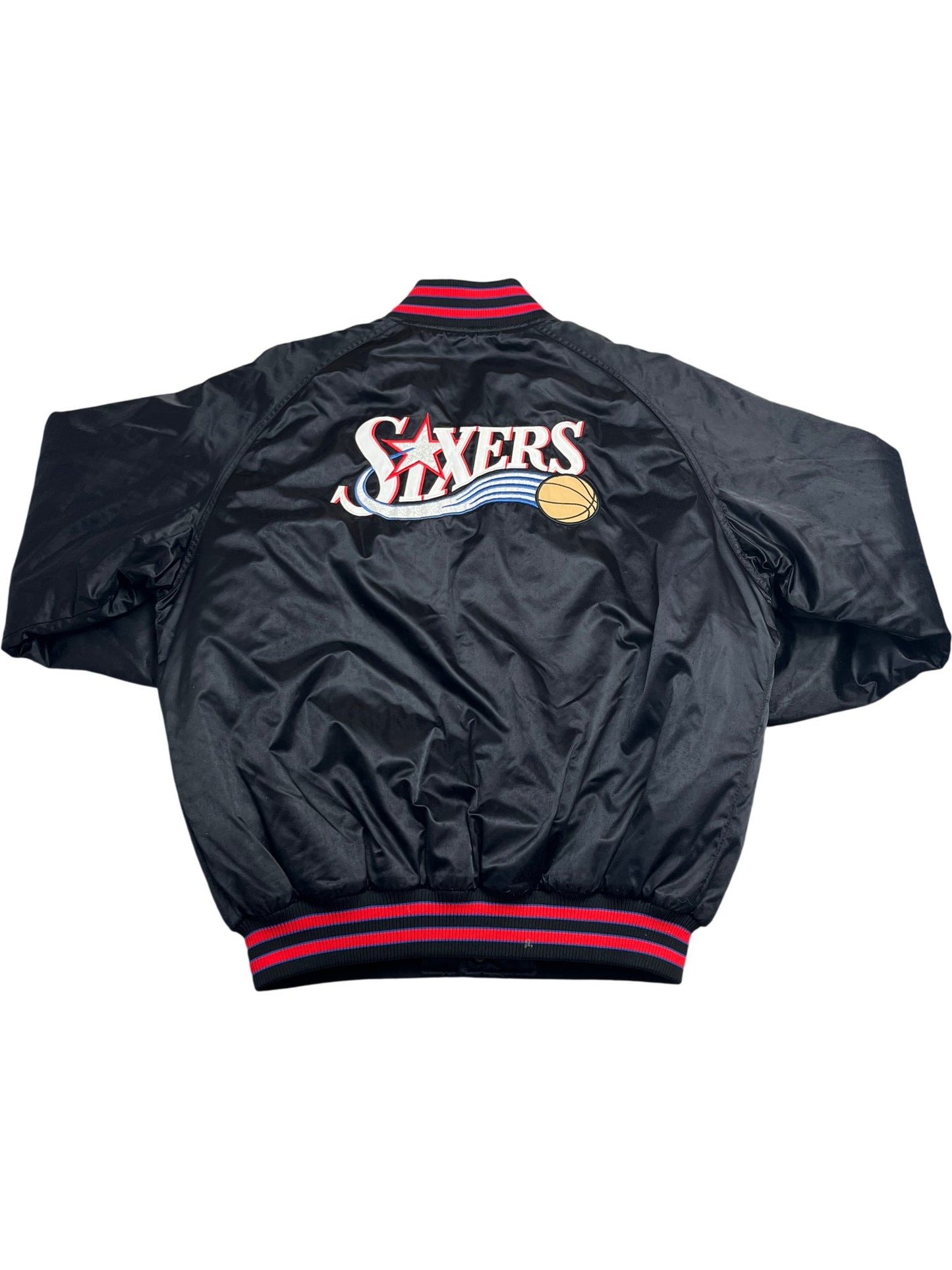 Vintage Black Nike Track Jacket Sixers Y2K (L)