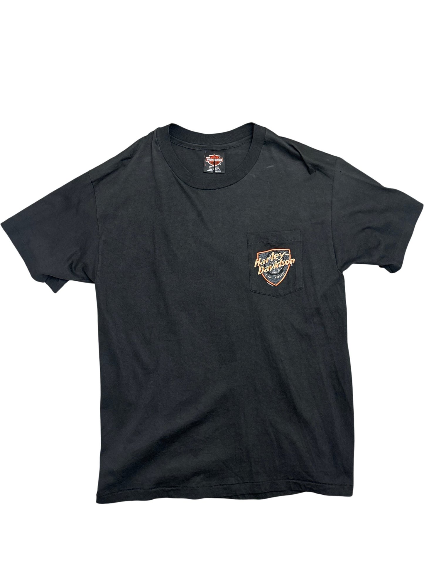 Vintage Black Harley Davidson T-Shirt (L)