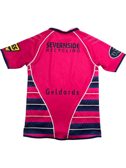 Vintage Pink Canterbury Rugby Shirt Cardiff Blues EADS Sponsor (M)