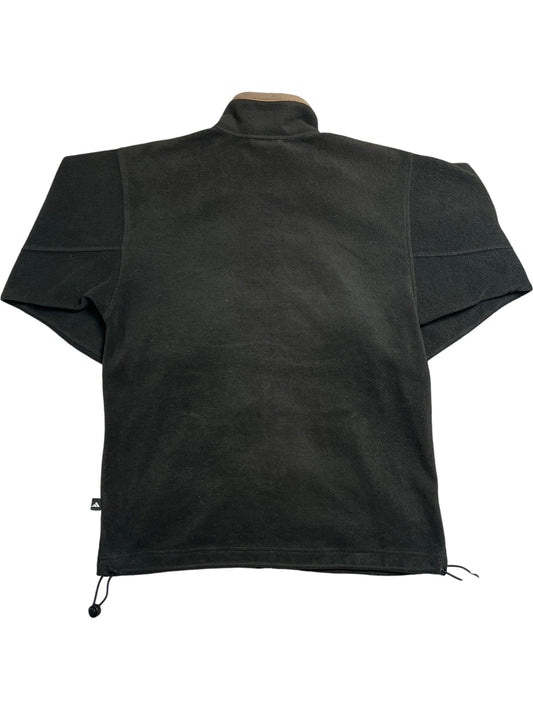 Vintage Black Adidas Fleece Jacket Y2K (L)