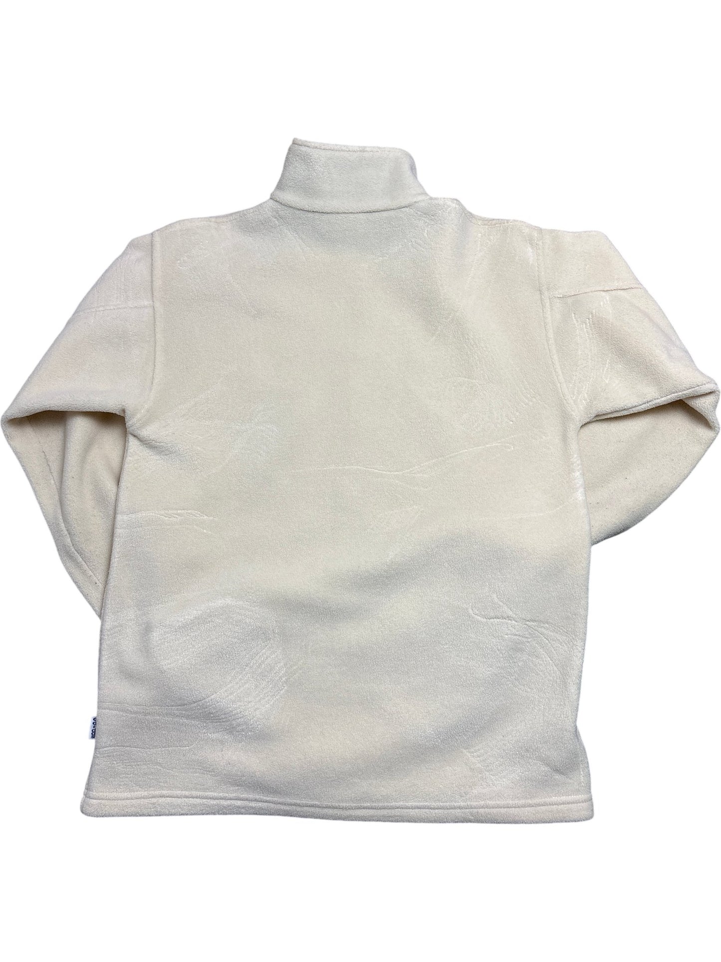 Vintage White Adidas Fleece Jacket 90s (M)