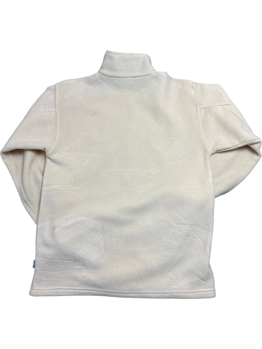 Vintage White Adidas Fleece Jacket 90s (M)