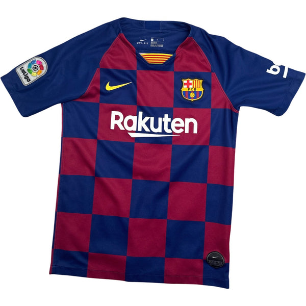 Vintage Blue Nike Football Jersey Barcelona Kids 13-14 (S)