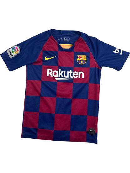 Vintage Blue Nike Football Jersey Barcelona Kids 13-14 (S)