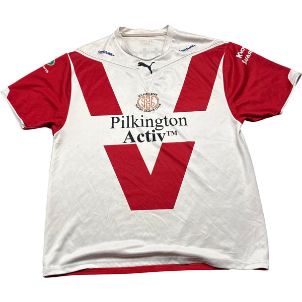 Vintage White Puma Rugby Jersey St Helens 2000s (XXL)