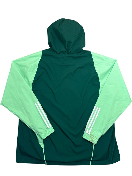Vintage Green Leeds Adidas Windbreaker Jacket (XXL)