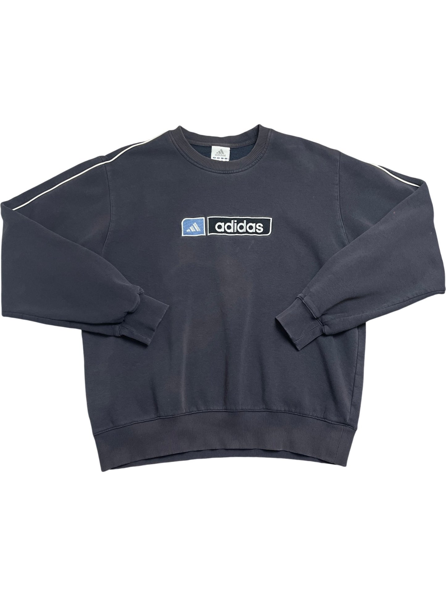 Vintage Black Adidas Crewneck Sweatshirt (L)