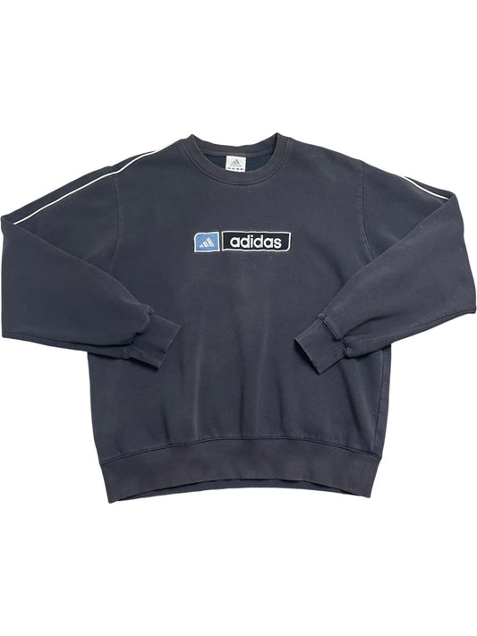 Vintage Black Adidas Crewneck Sweatshirt (L)