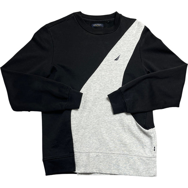 Vintage Black Grey Nautica Crewneck Sweatshirt (S)