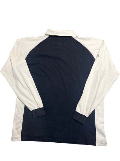 Vintage Navy Cotton Traders Rugby Shirt (XL)