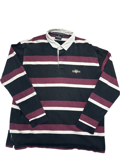 Vintage Burgundy Guinness Rugby Shirt (XL)