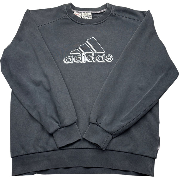 Vintage Black Adidas Crewneck Sweater (M)