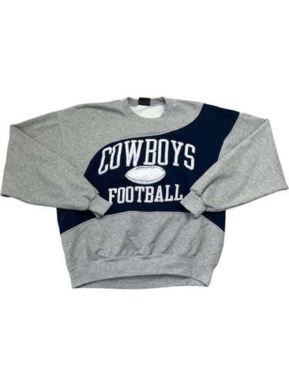 Vintage Grey Cowboys Football Sweatshirt (L)