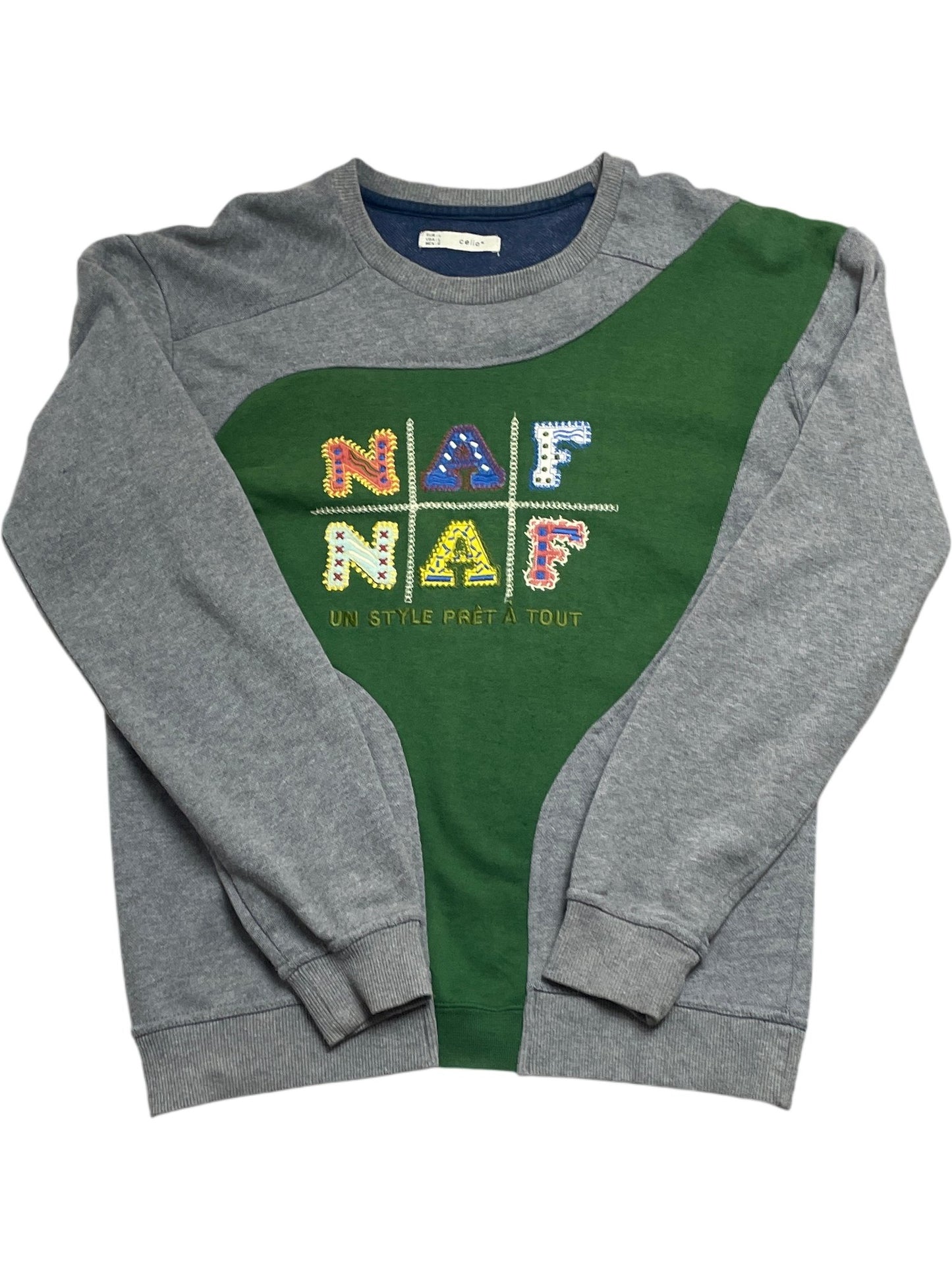 Vintage Grey NAF NAF Sweatshirt Cello Rework (S)