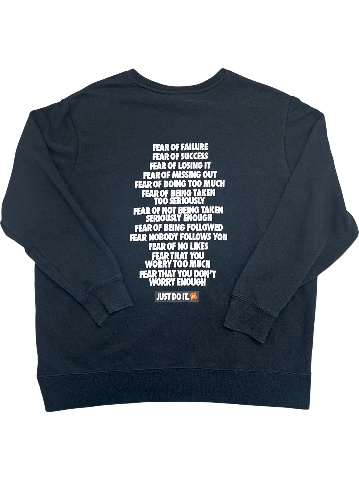 Vintage Black Nike Sweatshirt Just Do It Modern (L)